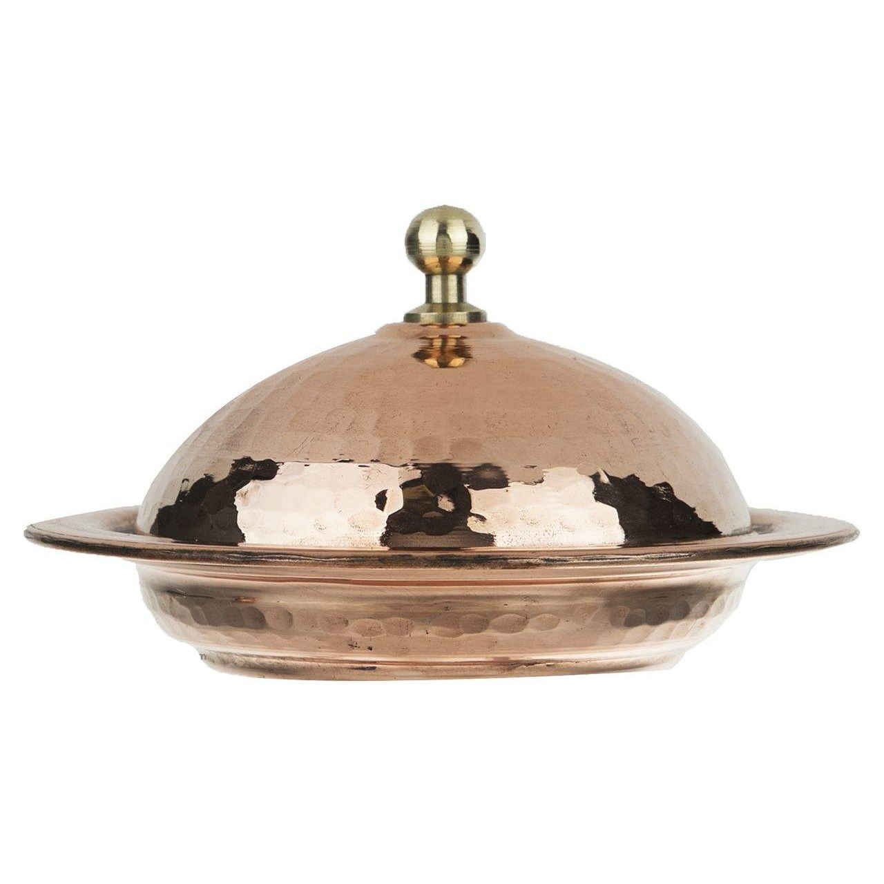 Handgefertigtes Kupfer Serviertablett Dome
