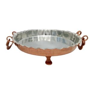 Persische Kupfer Serviertablett Hammered Tanin
