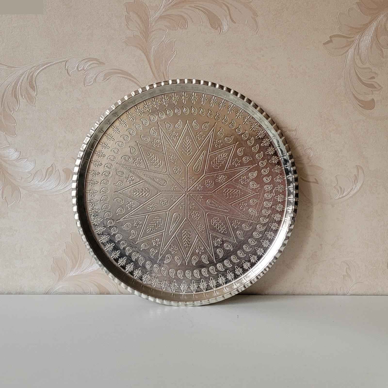 Persisches Kupfer-Serviertablett, traditionell gehämmert, Modell Tanin II