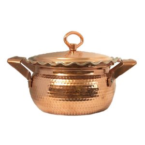 Persischer Kupfertopf – Traditionelles gehämmertes Kochdesign Roségold