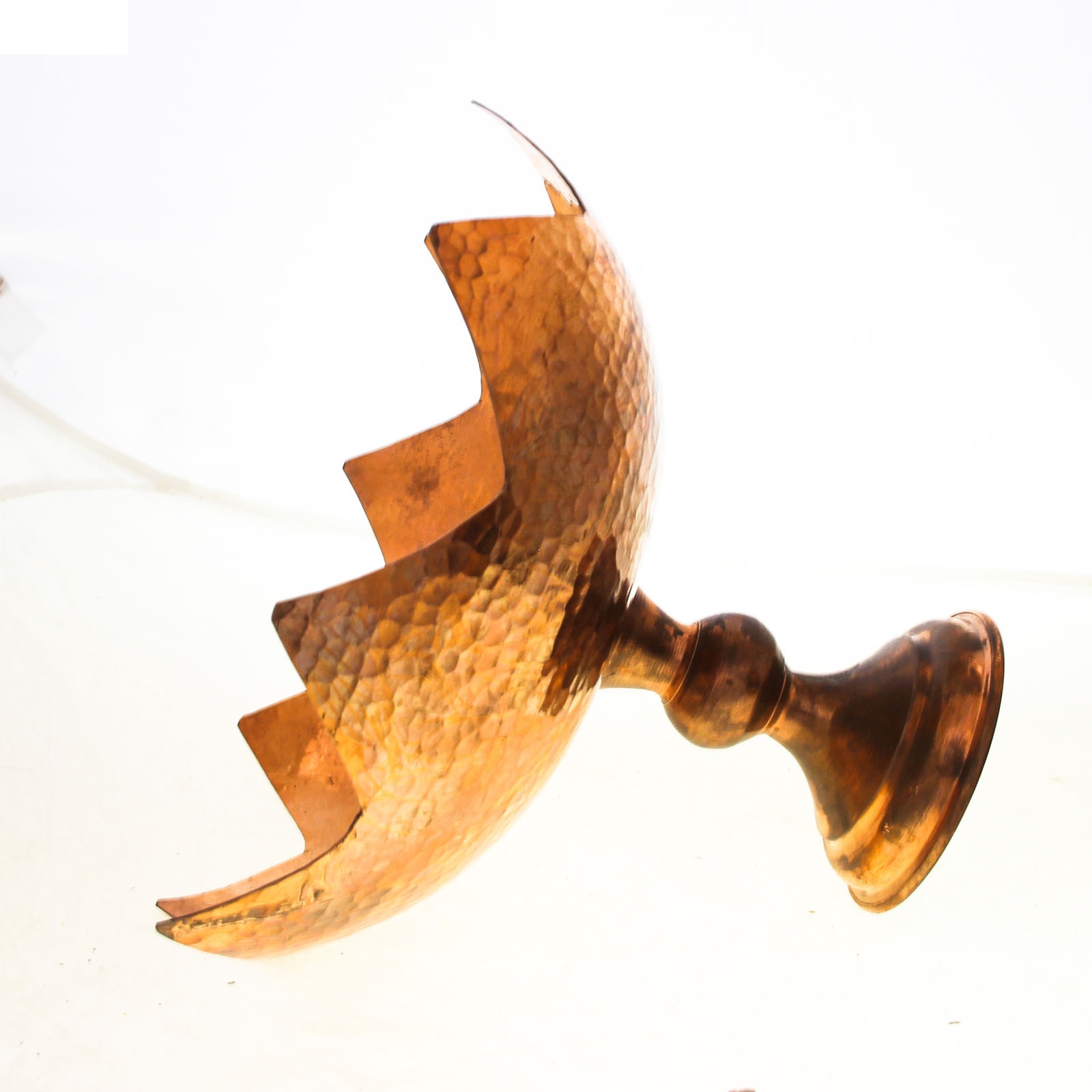 Kupferschale zum Servieren von Früchten und Süßigkeiten, gehämmert Setare