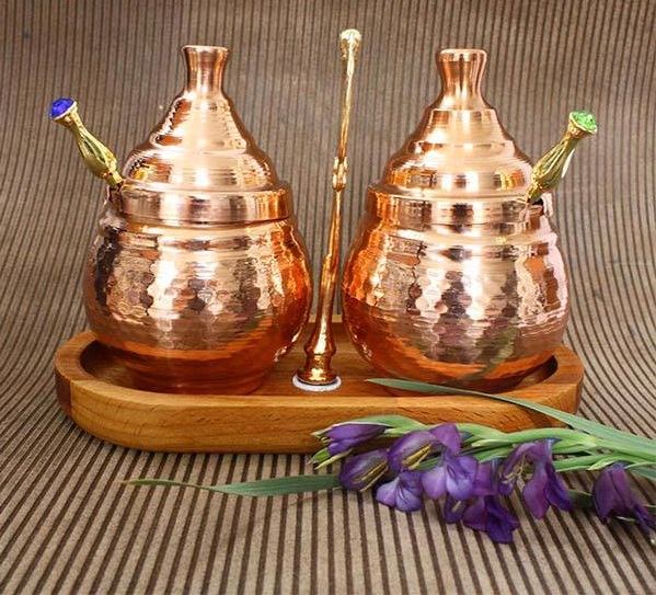 Handgefertigte Kupfer-Aufbewahrungsdose – Ideal zur Küchenorganisation (2er-Set)