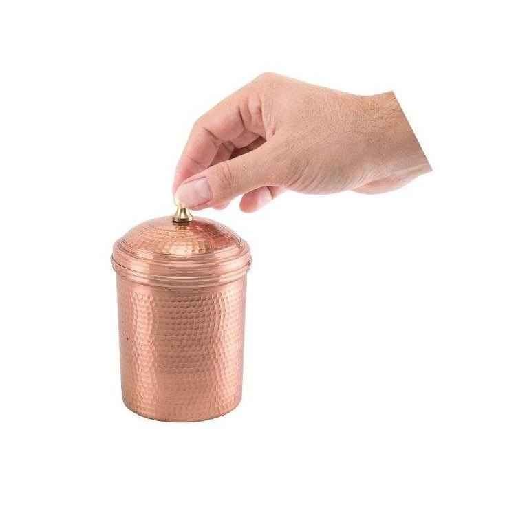 Kupfer-Vorratsdose, handgefertigt zur Verschönerung Ihrer Küche, Azari