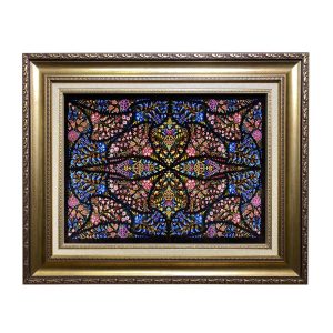 Handgeknüpfter persischer Wandteppich aus Tabriz, der einen Schmetterling darstellt