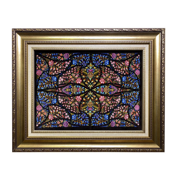 Handgeknüpfter persischer Wandteppich aus Tabriz, der einen Schmetterling darstellt