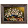 Handgeknüpfter persischer Bildteppich aus Tabriz, der Golzar-Blumen darstellt