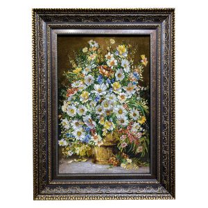 Handgeknüpfter persischer Bildteppich aus Tabriz, der Blumen darstellt