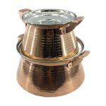 Persischer Kupfertopf – Traditionelles gehämmertes Kochdesign Gilda, Set von 2