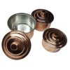Persischer Kupfertopf – Traditionelles gehämmertes Kochdesign Hivana, Set von 3