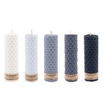 Set von 5 Bienenwachssäulenkerzen Modell Lila (2x)