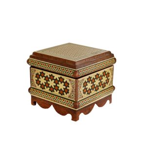 Handgefertigte Holz-Schmuckbox mit persischem Khatam-Design – Sahra