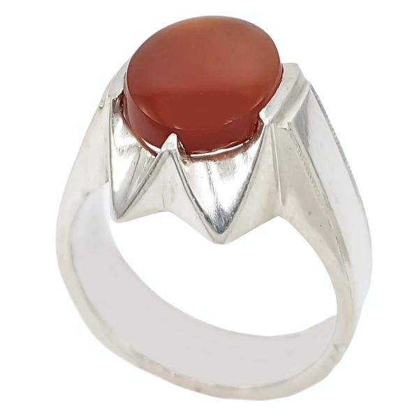 Persischer Jemenitischer Aqeeq Silberring für Herren Vandi