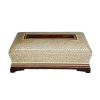 Handgefertigte persische Holz-Taschentuchbox – Khatamkari Garden II
