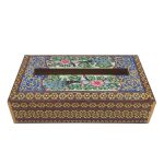 Handgefertigte persische Holz-Taschentuchbox – Khatamkari Golnaz