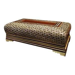 Handgefertigte persische Holz-Taschentuchbox – Khatamkari Shekar II