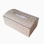 Handgefertigte persische Holz-Taschentuchbox – Khatamkari Star