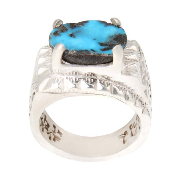 Persischer Silberring mit Neyshabur Türkis Hiraad II