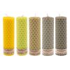 Set von 5 Bienenwachssäulenkerzen Modell Bunt II (2x)