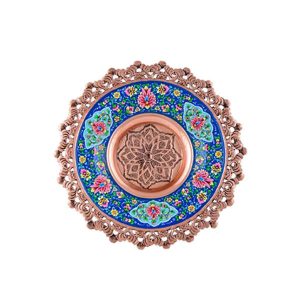 Persische Minakari-Emaille-Wanduhr Messi