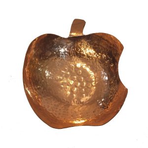 Kupfer-Dessertschale zum Servieren, traditionell gehämmert Apfel