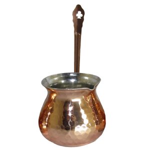 Türkische Kaffeekanne – Traditionell gehämmerter Kupfer-Cezve / Ibrik, Hana