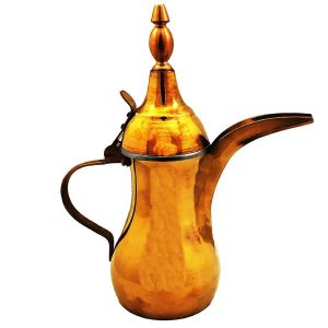 Arabische Kaffeekanne aus Kupfer für die Zubereitung von Qahwa und arabischem Kaffee – Jahani