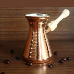 Türkische Kaffeekanne – Traditionell gehämmerter Kupfer-Cezve / Ibrik, Kia