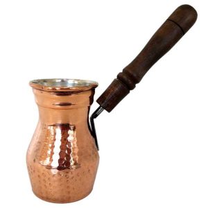 Türkische Kaffeekanne – Traditionell gehämmerter Kupfer-Cezve / Ibrik, Rosegold