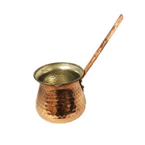 Türkische Kaffeekanne – Traditionell gehämmerter Kupfer-Cezve / Ibrik, Sadra