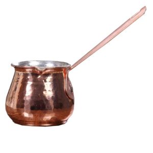 Türkische Kaffeekanne – Traditionell gehämmerter Kupfer-Cezve / Ibrik, Saya