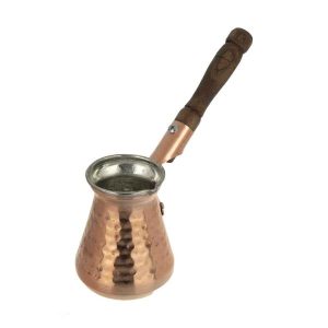 Türkische Kaffeekanne – Traditionell gehämmerter Kupfer-Cezve / Ibrik, Silva