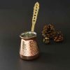 Türkische Kaffeekanne - Traditionell gehämmerter Kupfer-Cezve / Ibrik, ZH1
