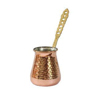 Türkische Kaffeekanne – Traditionell gehämmerter Kupfer-Cezve / Ibrik, ZH1