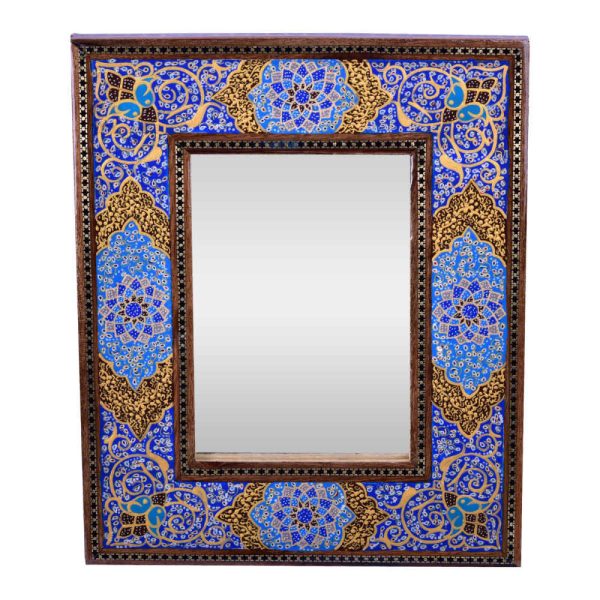 Persischer Holzspiegel – Eslimi Khatamkari-Design