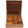 Persische Holz-Aufbewahrungsbox mit Fächern für Teebeutel und Nüsse Liebe