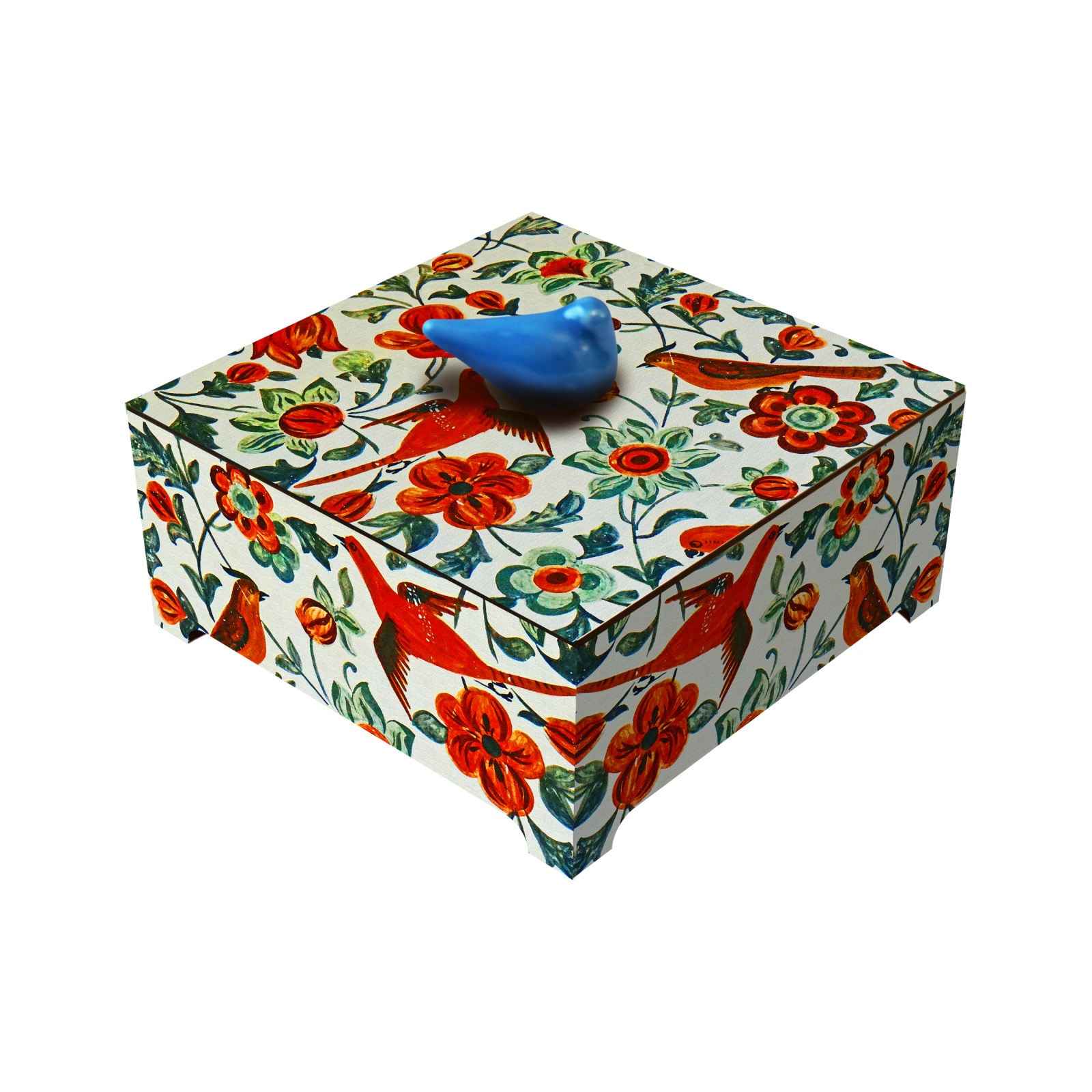 Persische Holz-Aufbewahrungsbox mit Fächern für Teebeutel und Nüsse Nushin