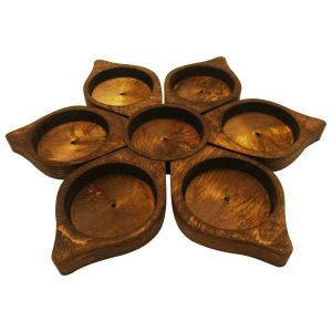Holz Haft-Sin Set für Nowruz persisches Neujahr Blume