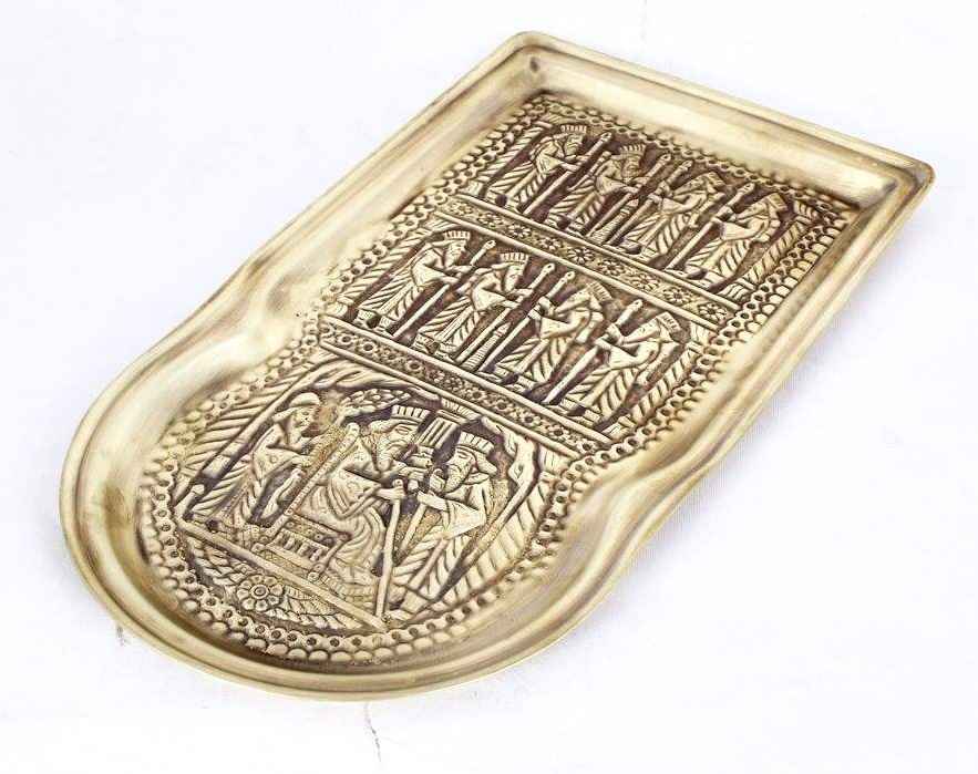 Persischer Messing-Gas-Samowar Traditionelles Design Teekocher Achaemeniden-Motive 8-Liter