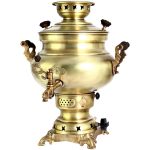 Persischer Messing-Gas-Samowar Traditionelles Design Teekocher 8-Liter