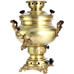 Persischer Messing-Gas-Samowar Traditionelles Design Teekocher 8-Liter