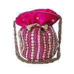 Perlenbestickte Bucket-Handtasche im traditionellen Mana-Stil