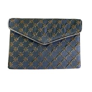 Bestickte Clutch-Handtasche mit geometrischem Muster – Setare