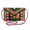 Bestickte Ethno-Samt-Clutch-Handtasche mit traditionellem Baluchi-Design