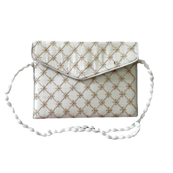 Bestickte Clutch-Handtasche mit geometrischem Design – Hamid