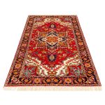 Persischer Teppich handgeknüpft in Rot mit Tribal-Design