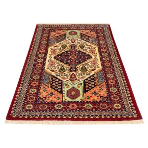 Persischer Teppich handgeknüpft in Beige Modell Navid