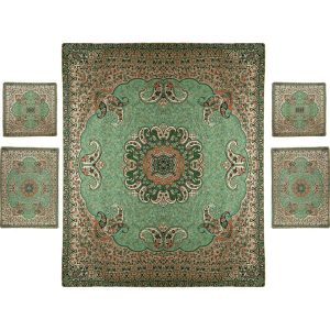 Persisches Bettüberwurf-Set – Orientalischer Stil, Doppelgröße mit Termeh-Stoff – Lana