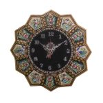 Handgefertigte persische Holz-Wanduhr – Khatam-Marketerie-Kunst, Golban