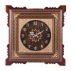 Handgefertigte persische Holz-Wanduhr - Khatam-Marketerie-Kunst, Hivana