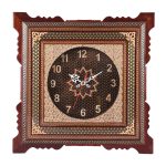Handgefertigte persische Holz-Wanduhr – Khatam-Marketerie-Kunst, Hivana